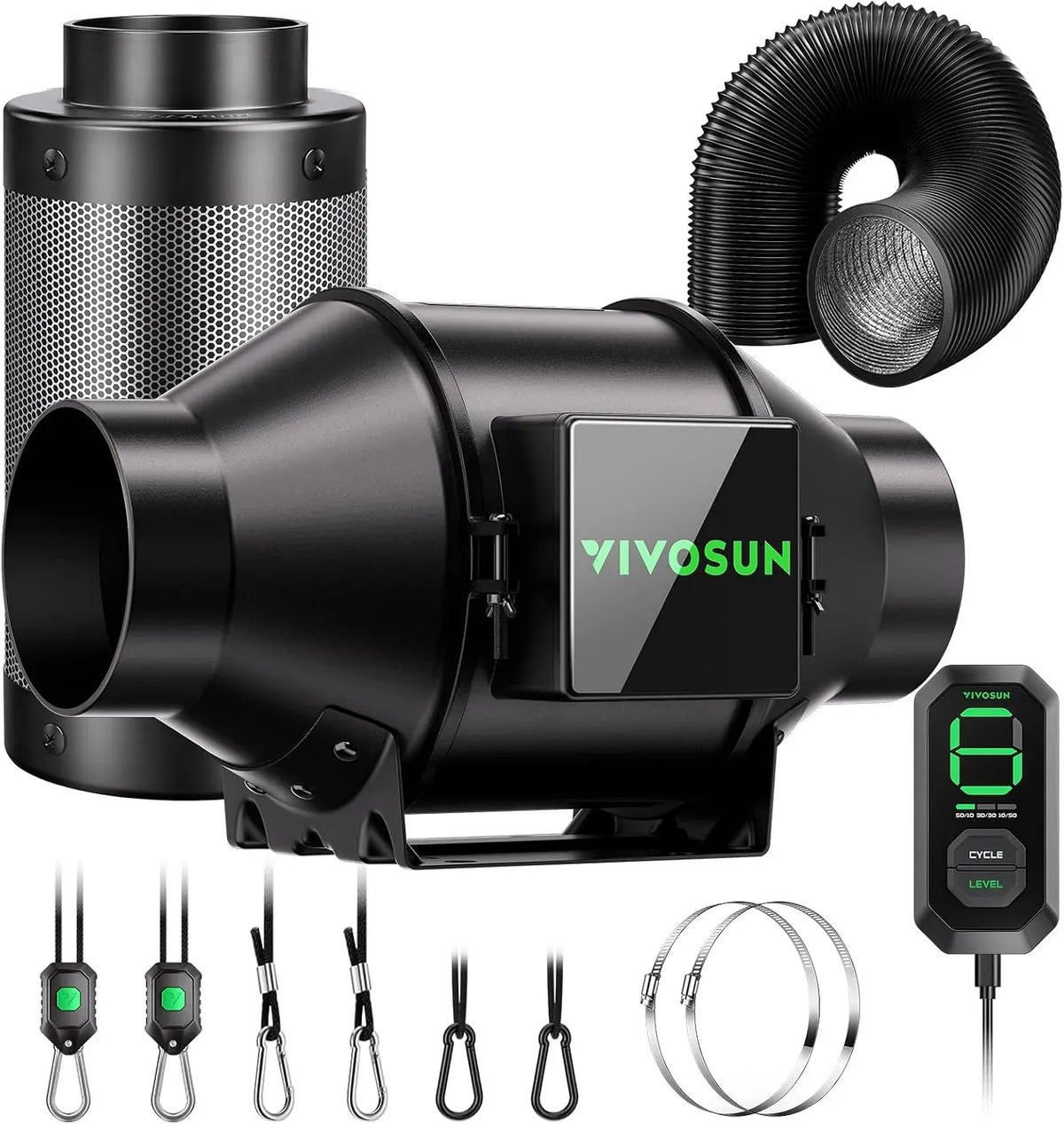 Ventilatore, 240cm, 331 m³/h, VIVOSUN E12, ventola per circolazione dell'aria