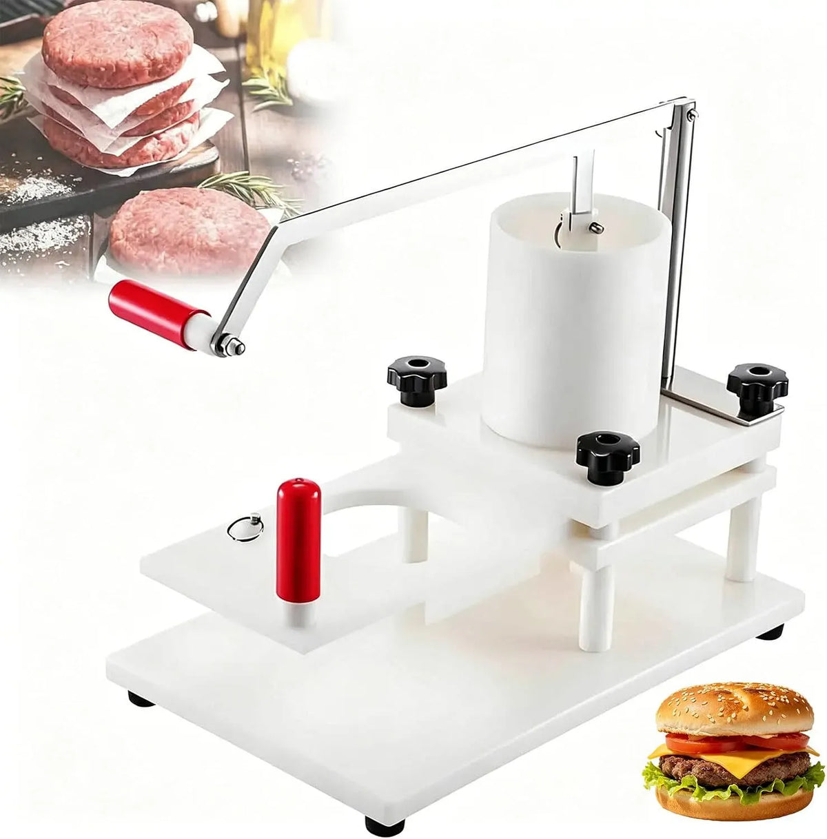 Macchina per hamburger, macchina per la, pressa, professionale, acciaio inox, per hamburger commerciale