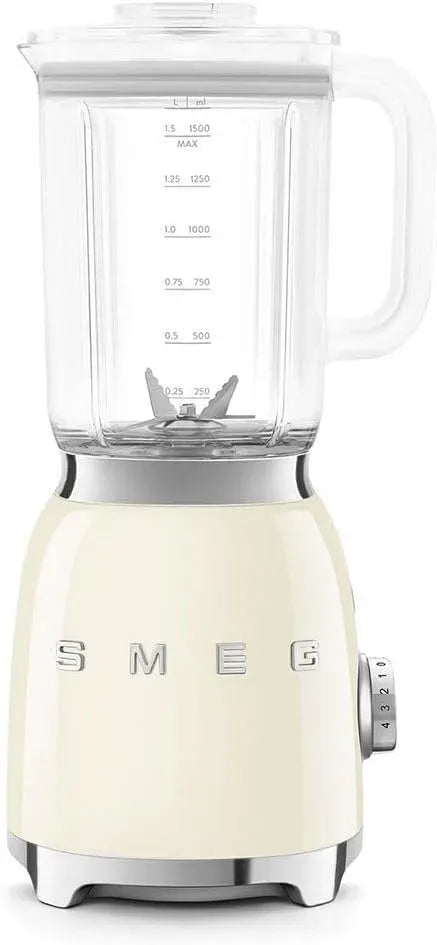 Smeg BLF03CREU Frullatore, 1,5 L, 800 W, 4 programmi, Blocco Motore e Tappo Dosatore, 4 Funzioni Smoothie, 4 Livelli di Velocità