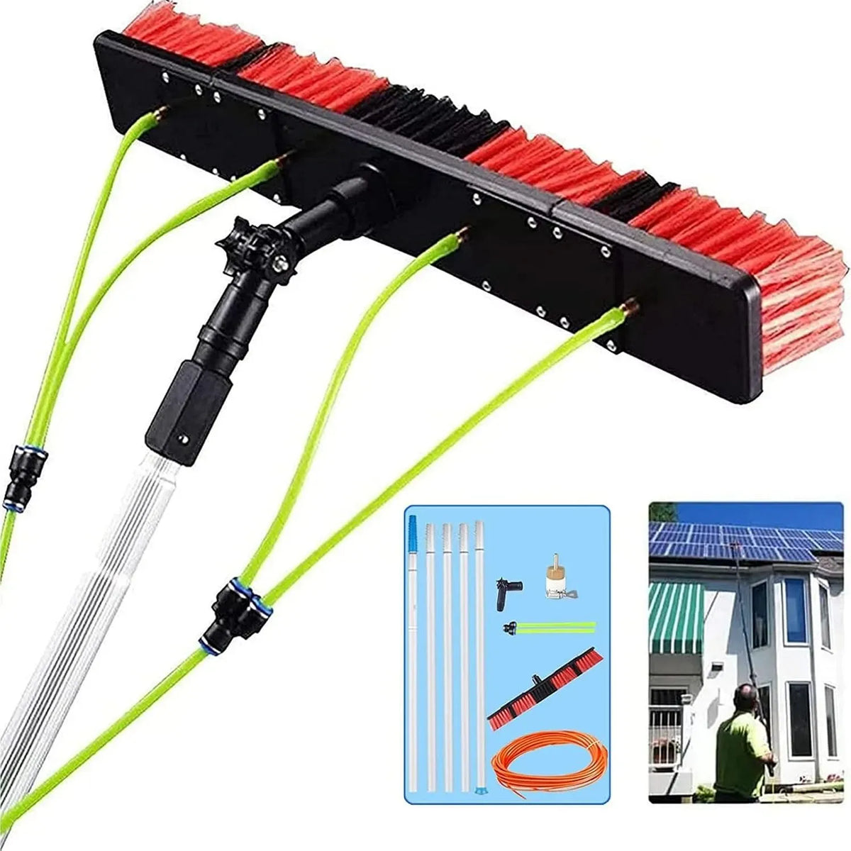 pulitore, 50 cm, 12 m, per la pulizia delle finestre con pulitore spazzolcopico