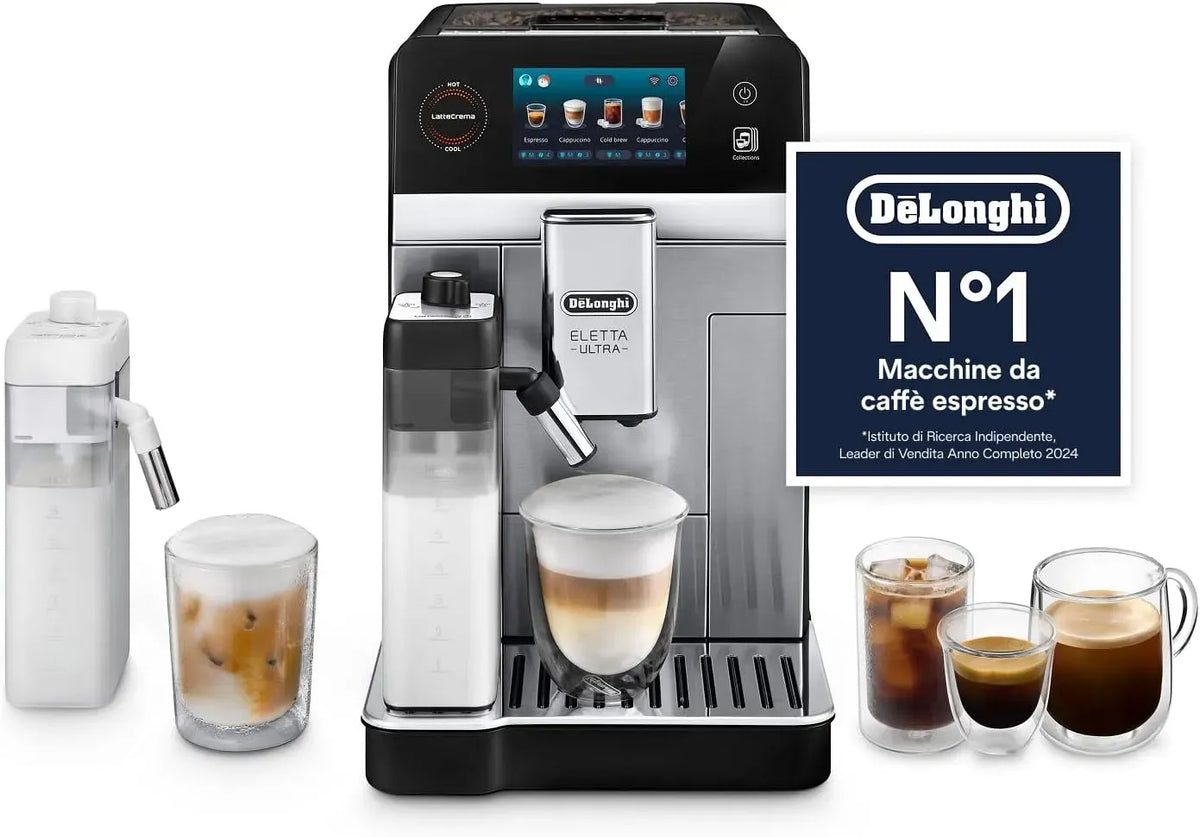 Montalatte ECAM472.85.MB, cappuccinatore, touch, 50+ Bevande Calde e Fredde, Display Touch a Colori