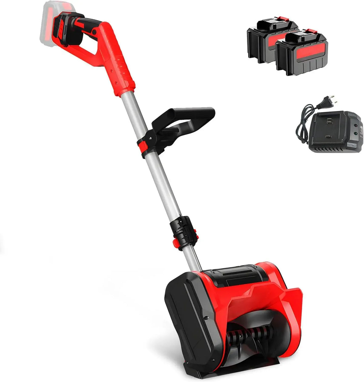 interruttore, batteria, macchina spazzaneve, 30 cm, 20 V, senza fili, rosso, per patio