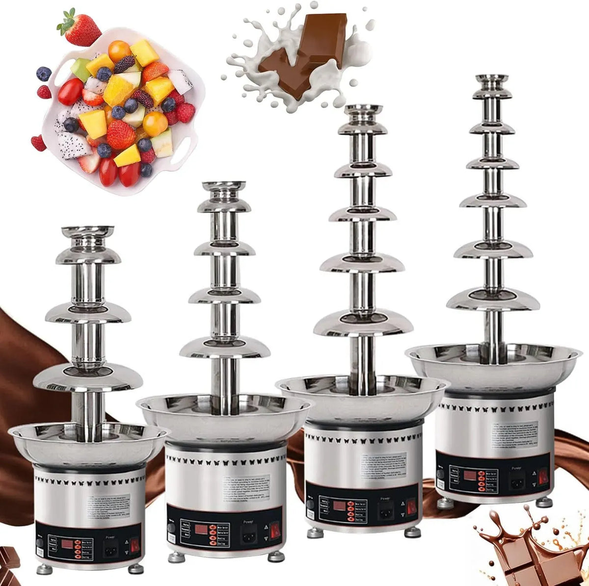 Macchina per fontana, professionale, 7 livelli, per fontana di cioccolato