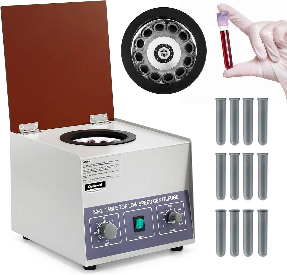 Centrifuga, CGOLDENWALL 2325xg, professionale, 12x20ml