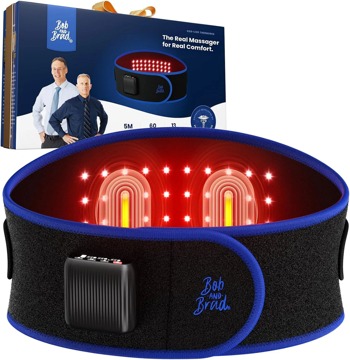 BRAD ThermoRed Fascia Lombare Riscaldante con Luce Rossa