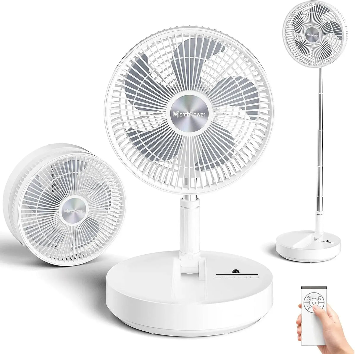 Ventilatore, portatile, timer, ventola per circolazione dell'aria, Marchpower Ventilatore a Piantana Silenzioso con Telecomando