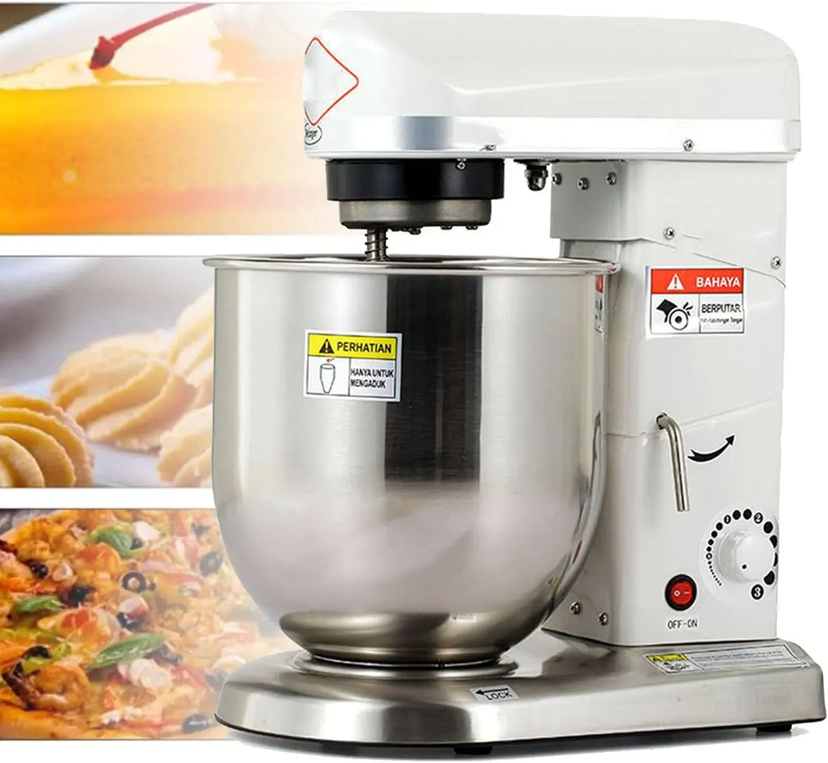 Impastatrice planetaria Professionale, per impastatrice per Uso Domestico con Ciotola, impastatrice da Cucina da 10 Litri, impastatrice per Pane e