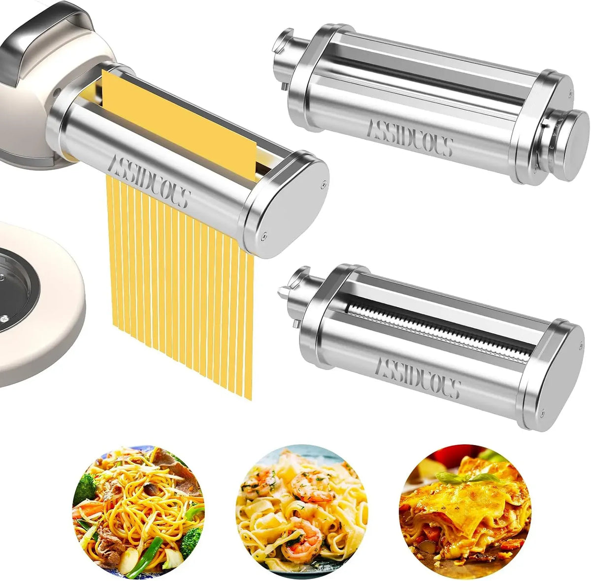 Kenwood Robot da cucina, acciaio inox, accessorio per sfoglia pasta 3 in 1, accessorio per pasta in acciaio inossidabile per