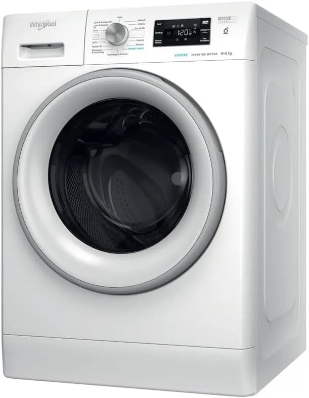 Whirlpool D 1400 Lavasciuga, 9 kg, classe energetica D, lavatrice/asciugatrice, libera installazione, Inverter, FFW B 96436 SV IT