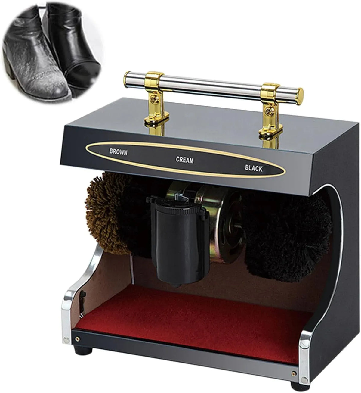 Pulitore, spazzola, per scarpe spolverare e lucidare