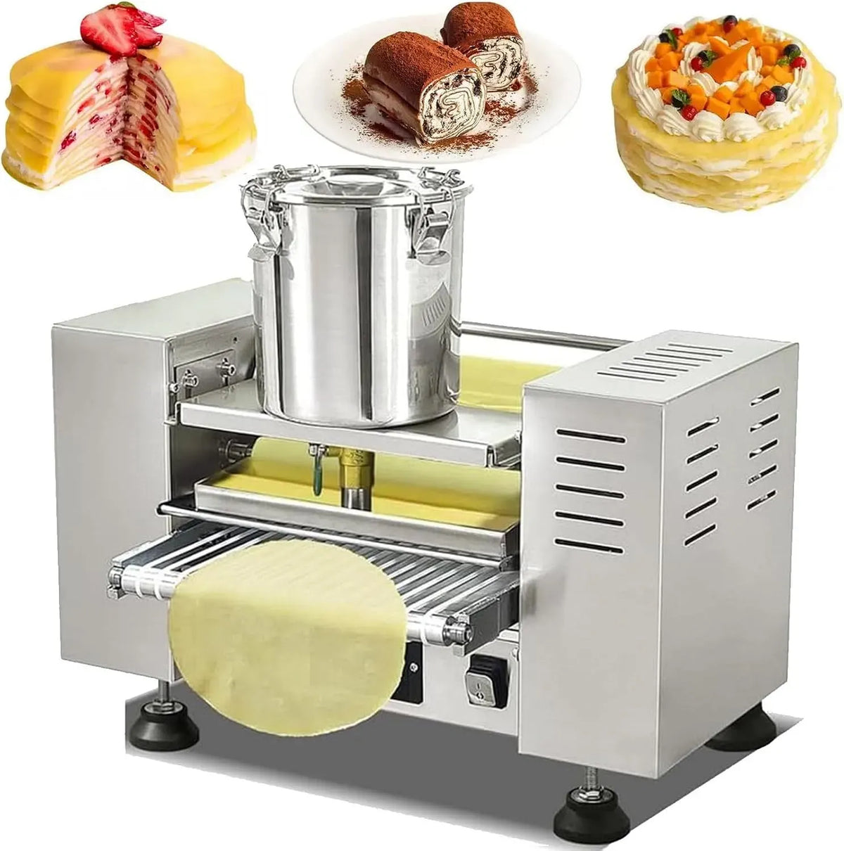 Macchina per pancake, 0 a 200 °C, 350 pezzi, controllo automatico della temperatura 0-200°C