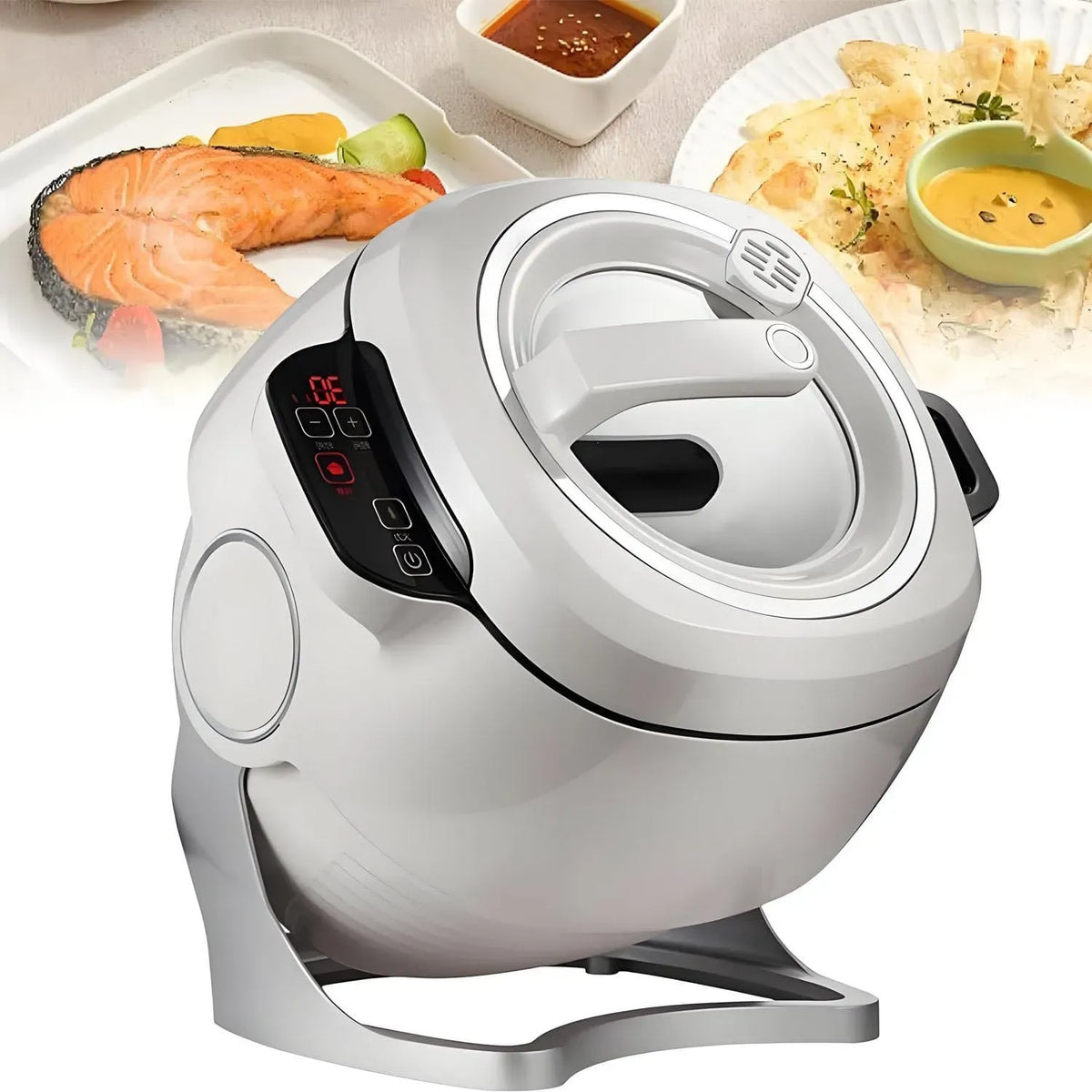 Robot da cucina, 2000 W, touch, effetto 3D, professionale, Rotazione a 360° e Riscaldamento 3D Integrale, a Tamburo con Smart Touch Screen