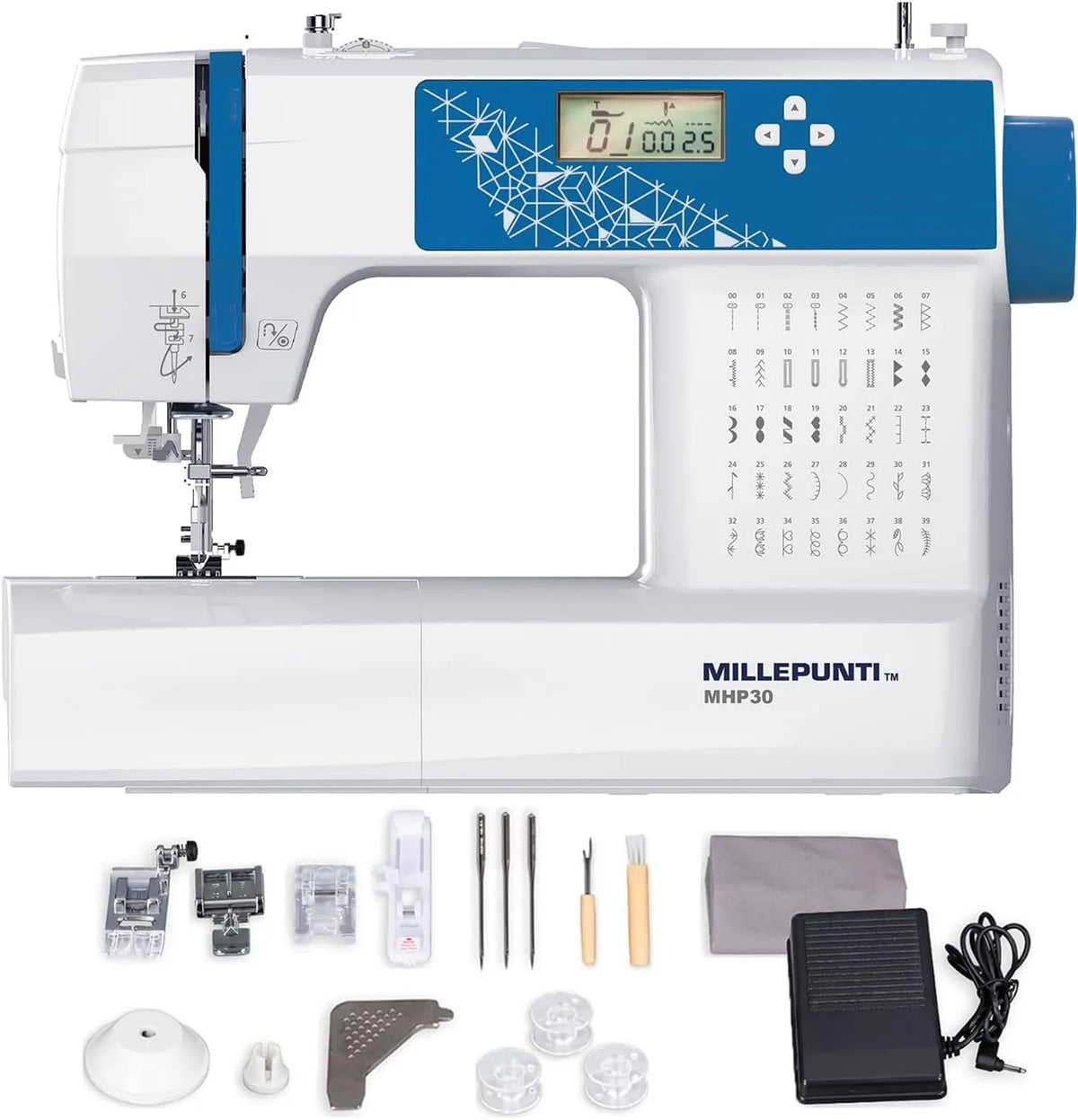 Accessorio per elettrodomestico, MILLEPUNTI MHP30, display LCD, 40 punti integrati, grande schermo LCD