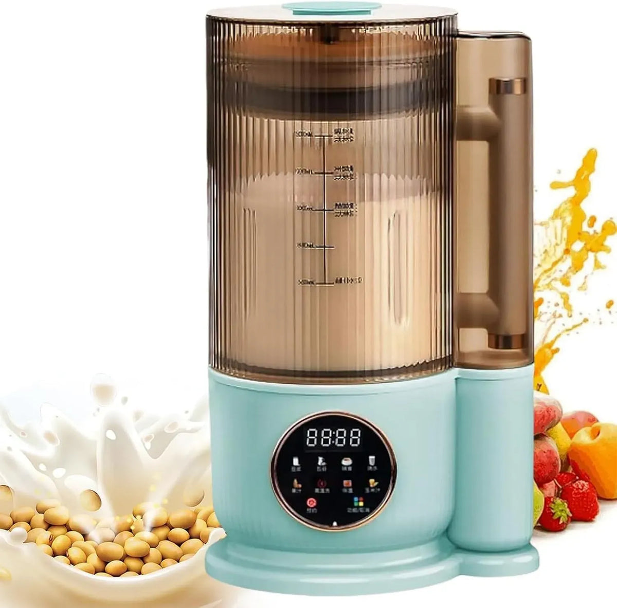 24h Macchina per Latte, Milk Maker, Copertura, 1,5 L, timer, rivestimento antiaderente, verde, per Latte Vegetale da 1