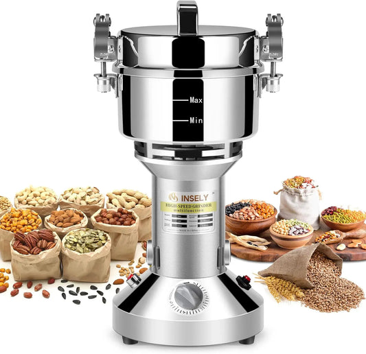 Mulino per cereali, 700 g, macinacereali, acciaio inox, semi in acciaio inossidabile