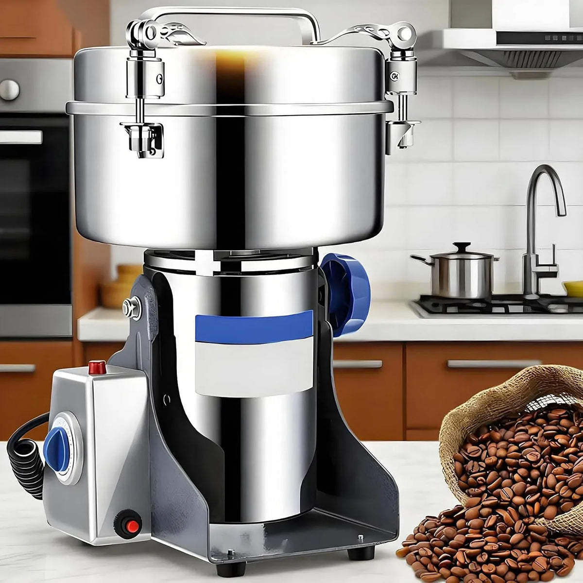 Filtro, macinino per chicchi di caffè, 2500 G, professionale, acciaio inox, per Cereali