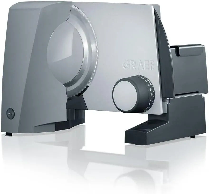 GRAEF G50 Affettatrice, affettatrice per alimenti, 170 W, 170 mm, 20 mm, acciaio inox, grigio