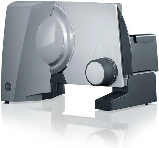 GRAEF G50 Affettatrice, affettatrice per alimenti, 170 W, 170 mm, 20 mm, acciaio inox, grigio