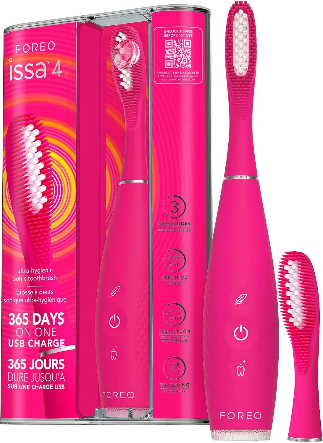 ISSA 4 4 Set Spazzolino Elettrico Sonico + Testina Hybrid Wave