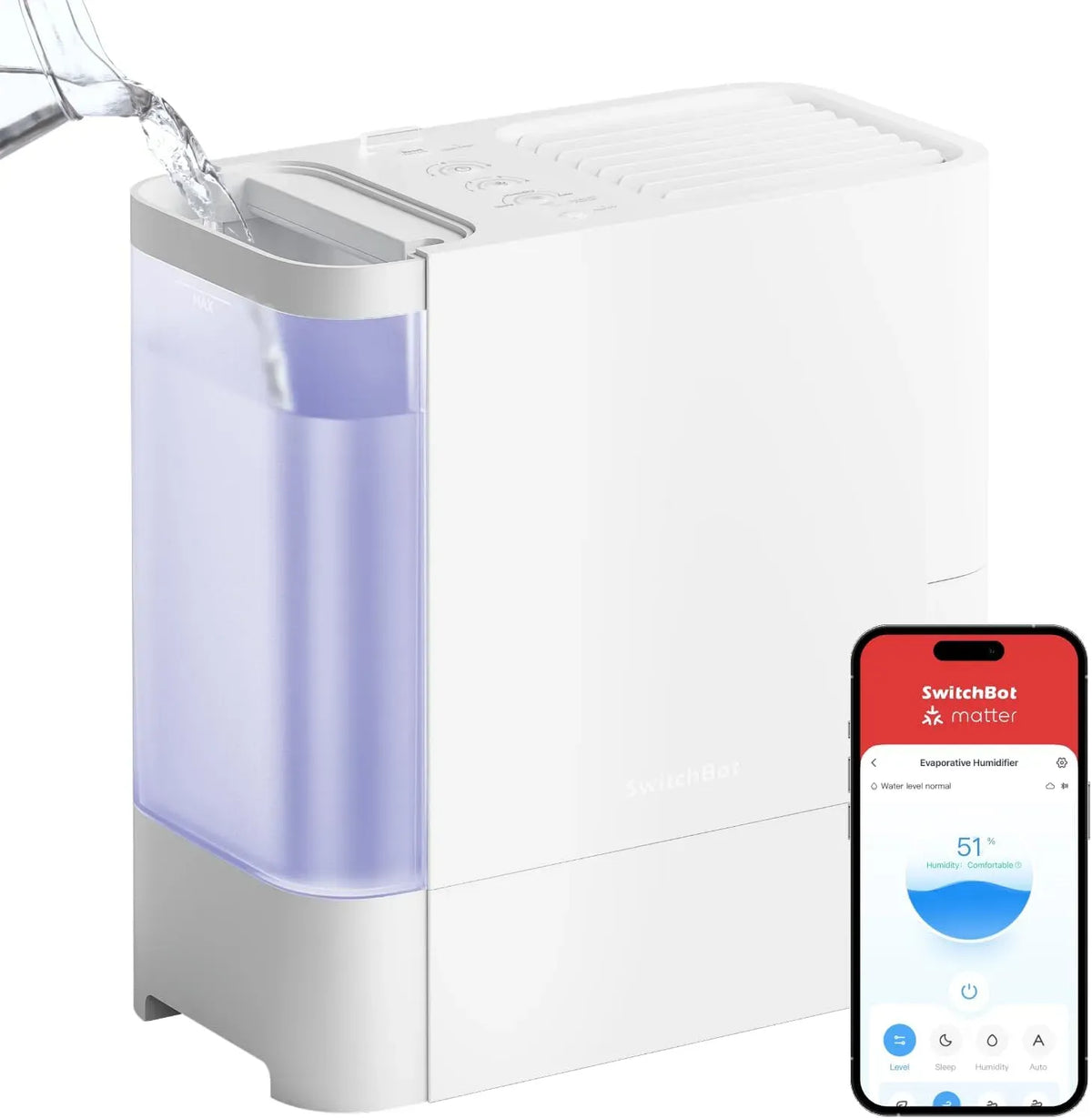Google 750ml/h Umidificatore, Filtro, 4,5 L, vapore, Google Assistant, Alexa e Siri, per bambini