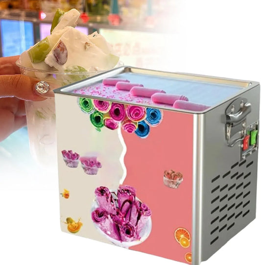 macchina per gelato e sorbetto, macchina da caffè elettrica, professionale, acciaio inox, per preparare Rotoli di Gelato