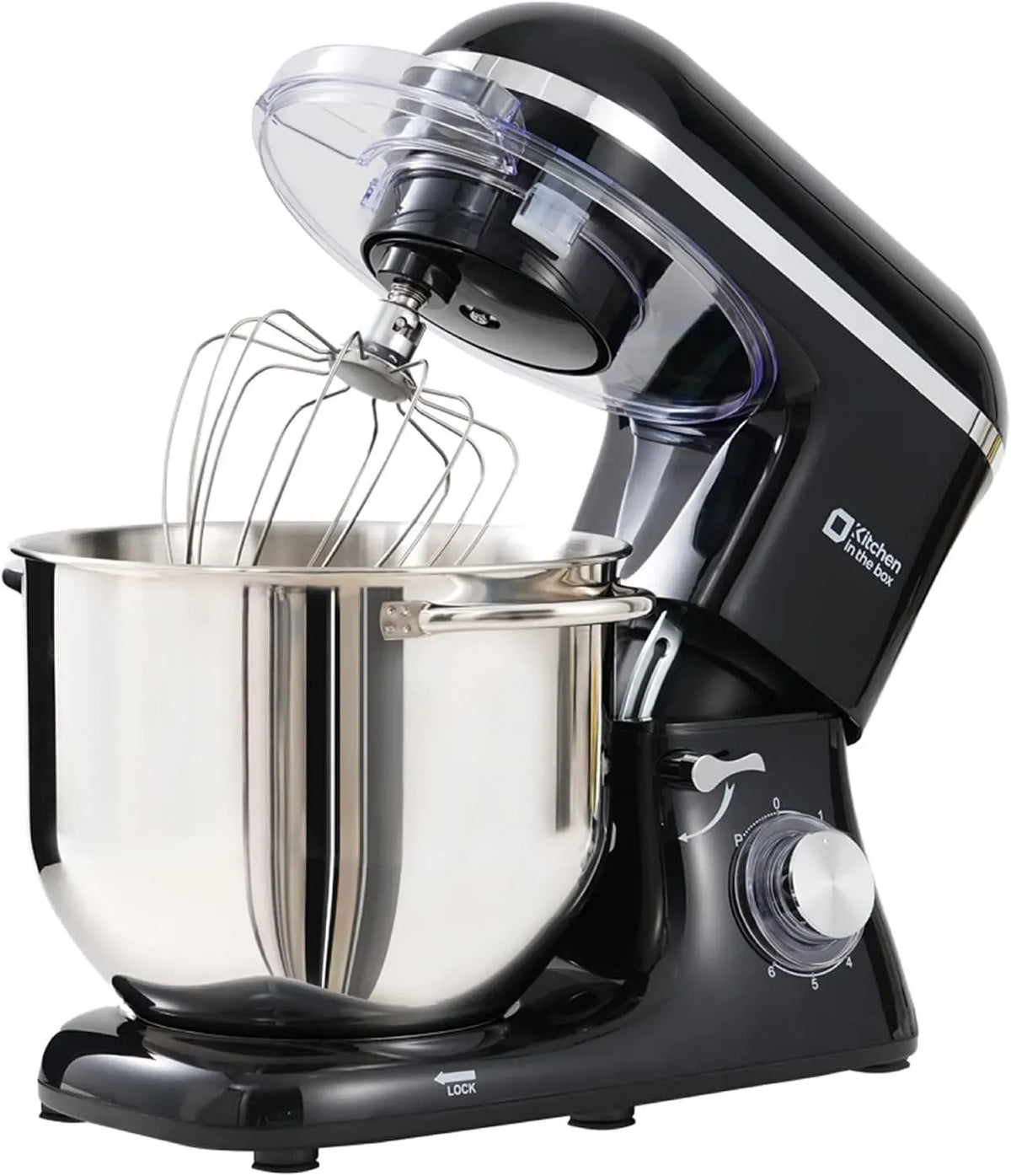 Mescolatore e Frusta Sbattitrice, 7,5 Litri Impastatrice Professionale 1400W, Kitchen in the box Impastatrice Planetaria, 6 Velocità con Uncino