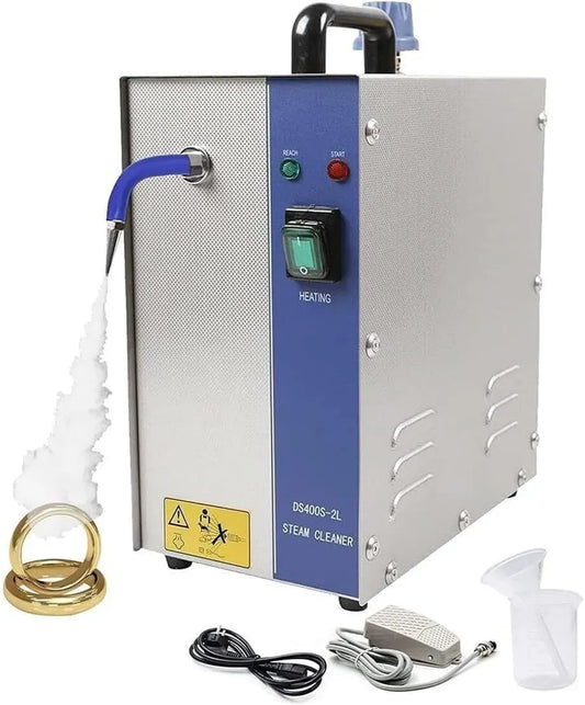 Lavatrice 1300W/2200W, 2 L, 1300 W, 2200 W, vapore, 2 zone di temperatura, acciaio inox, Macchina per la Pulizia a Vapore di Gioielli in Oro