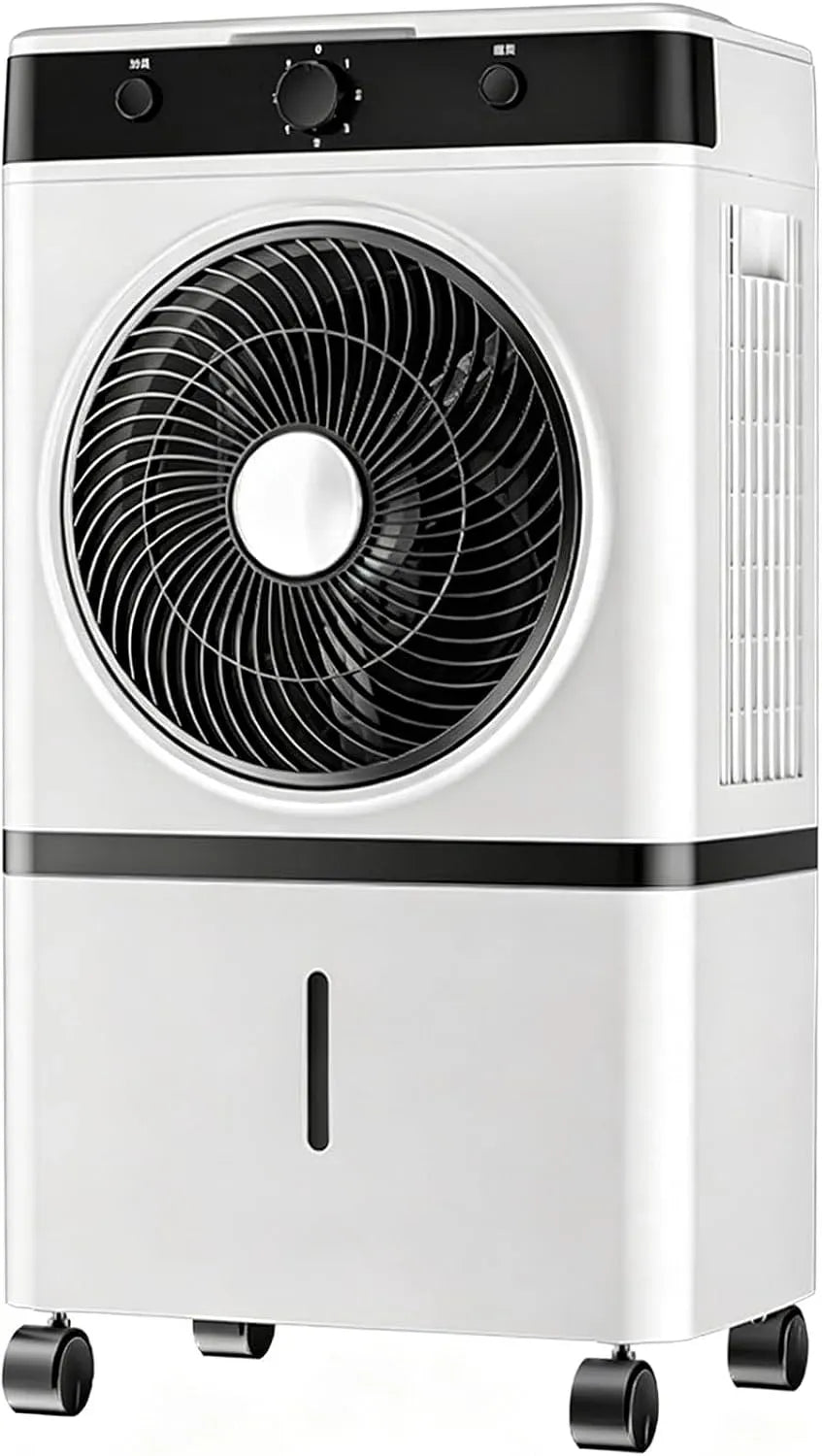 65/95/125cm camera e ufficio, Raffrescatore evaporativo portatile senza tubo di scarico, serbatoio 14L, 3 velocità, alette orientabili 360°, 70W