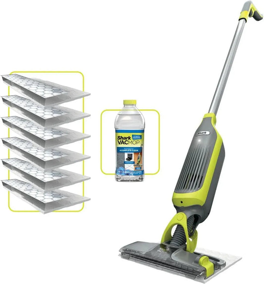 panni usa e getta senza, Shark VacMop 2 in 1 lavapavimenti senza fili per pavimenti duri, 6 ricambi usa e getta, detergente per pavimenti, 1,5 kg