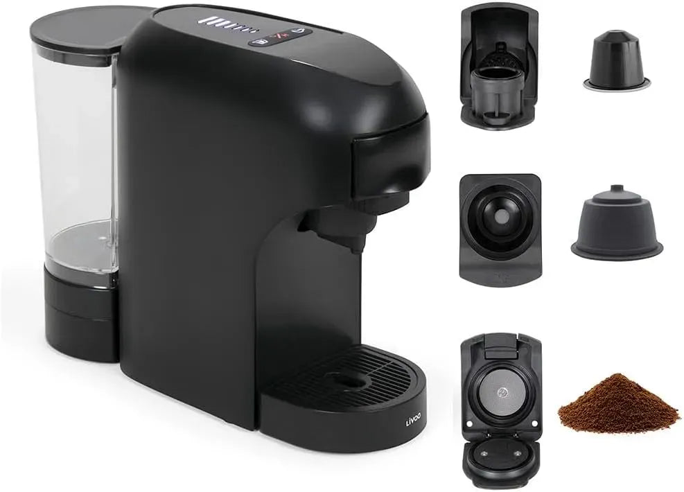 Nespresso DOD217N Macchina da caffè, 1400 W, 20 bar, 7 livelli di volume