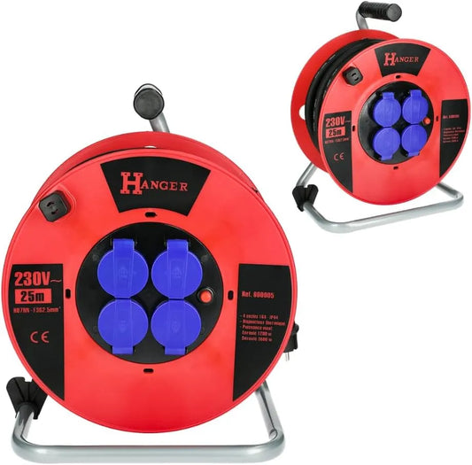 F 3G H07RN-F Potente e pratico, Avvolgitore elettrico 40 m H07RN-F 3G 2,5 mm², HANGER