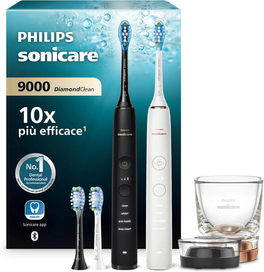 Philips HX9914/61 bicchiere, sensore, spazzolino da denti ricaricabile, pannello IPS, nero