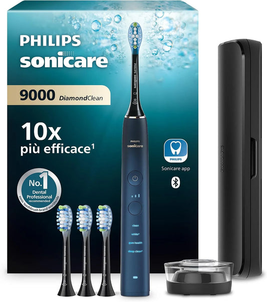 Philips serie 9000 HX9911/89 blu scuro, Sonicare Spazzolino elettrico DiamondClean serie 9000 edizione speciale: per pulizia dei denti e igiene orale