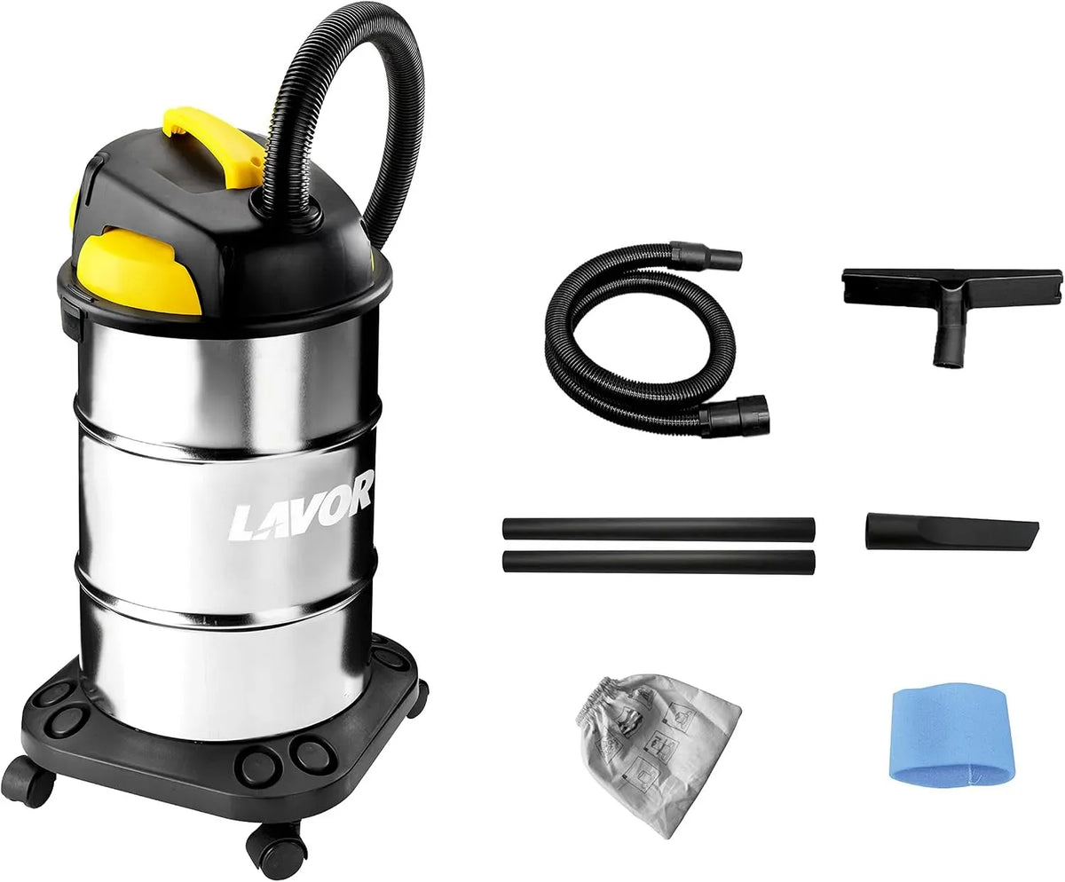 Aspirapolvere VAC 30, 30 L, 1200 W, acciaio inox, 18 KPa, Motore 1200W Max