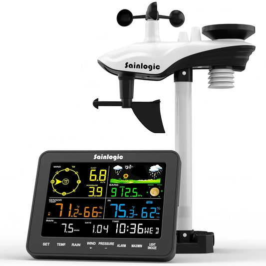 Termometro, Stazione, Sensore, stazione meteorologica wireless, esterno, Wi-Fi, professionale, Giardino