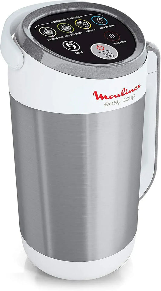 Moulinex LM841110 Soup Maker, 1.2 L, 4 programmi, acciaio inox, per Preparare Zuppe e Frullati