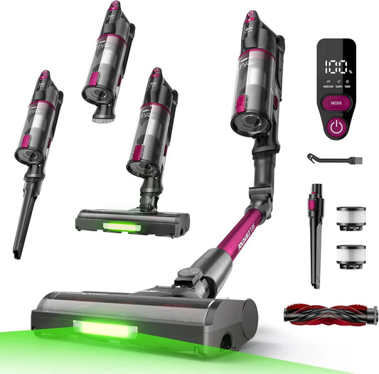 Aspirapolvere, FAMIVAC FV3, verde, aspiratore elettrico domestico, Aspirapolvere senza Fili 60KPa/50Min/120㎡