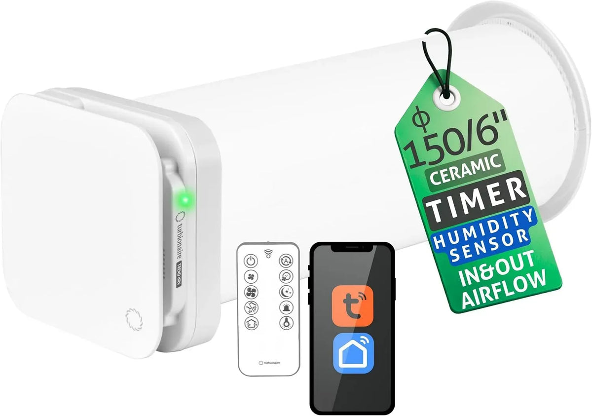 150WMW Sensore, 160 mm, timer, Wi-Fi, funzione riscaldante, Turbionaire