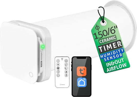 150WMW Sensore, 160 mm, timer, Wi-Fi, funzione riscaldante, Turbionaire