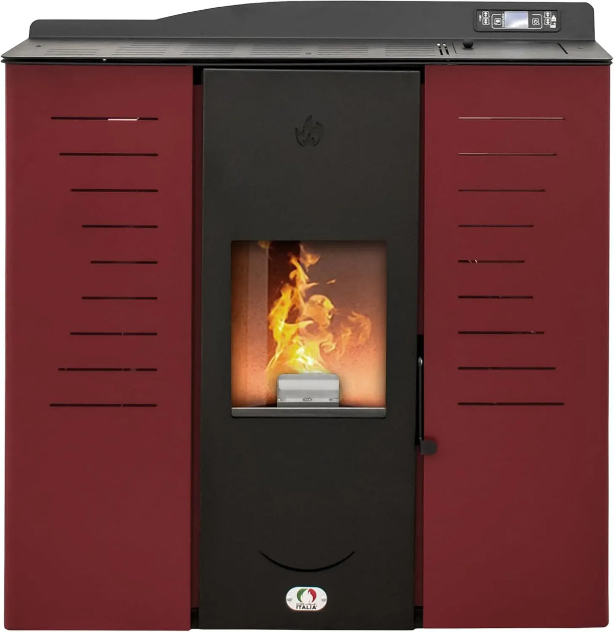 KW 5 16H A PELLET ITALIA Italia 20 KW 5 Stelle, Stufa a Pellet Idro per Riscaldamento e Acqua Calda Efficienza 89% Scalda 130m² Autonomia 16H