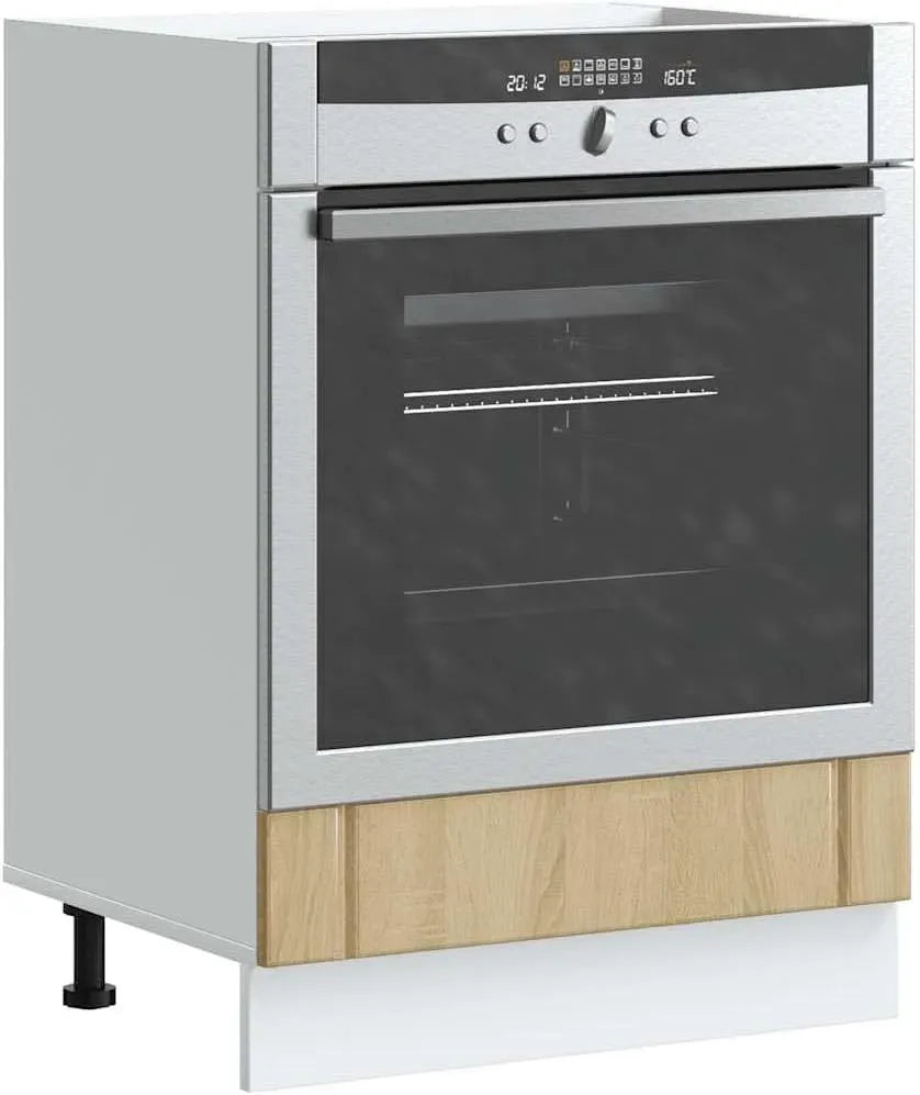 Forno a microonde, 60 x 46 x 81,5 cm, microonde da cucina, Mobiletto da cucina in rovere Sonoma