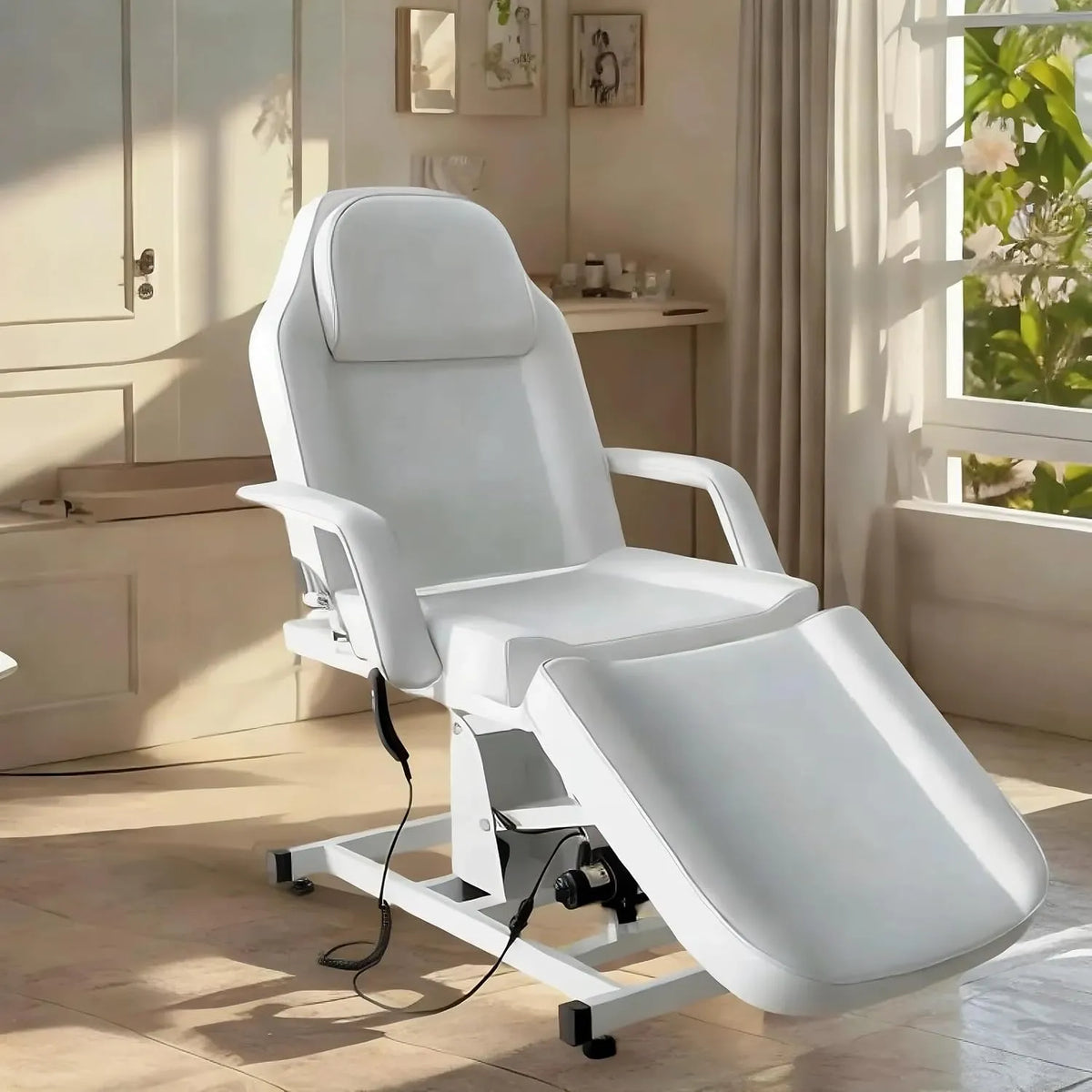 Tavolo, 87 cm, decorazione del soggiorno, bianco, per Massaggio Elettrico Pieghevole in Pelle PU per Salon