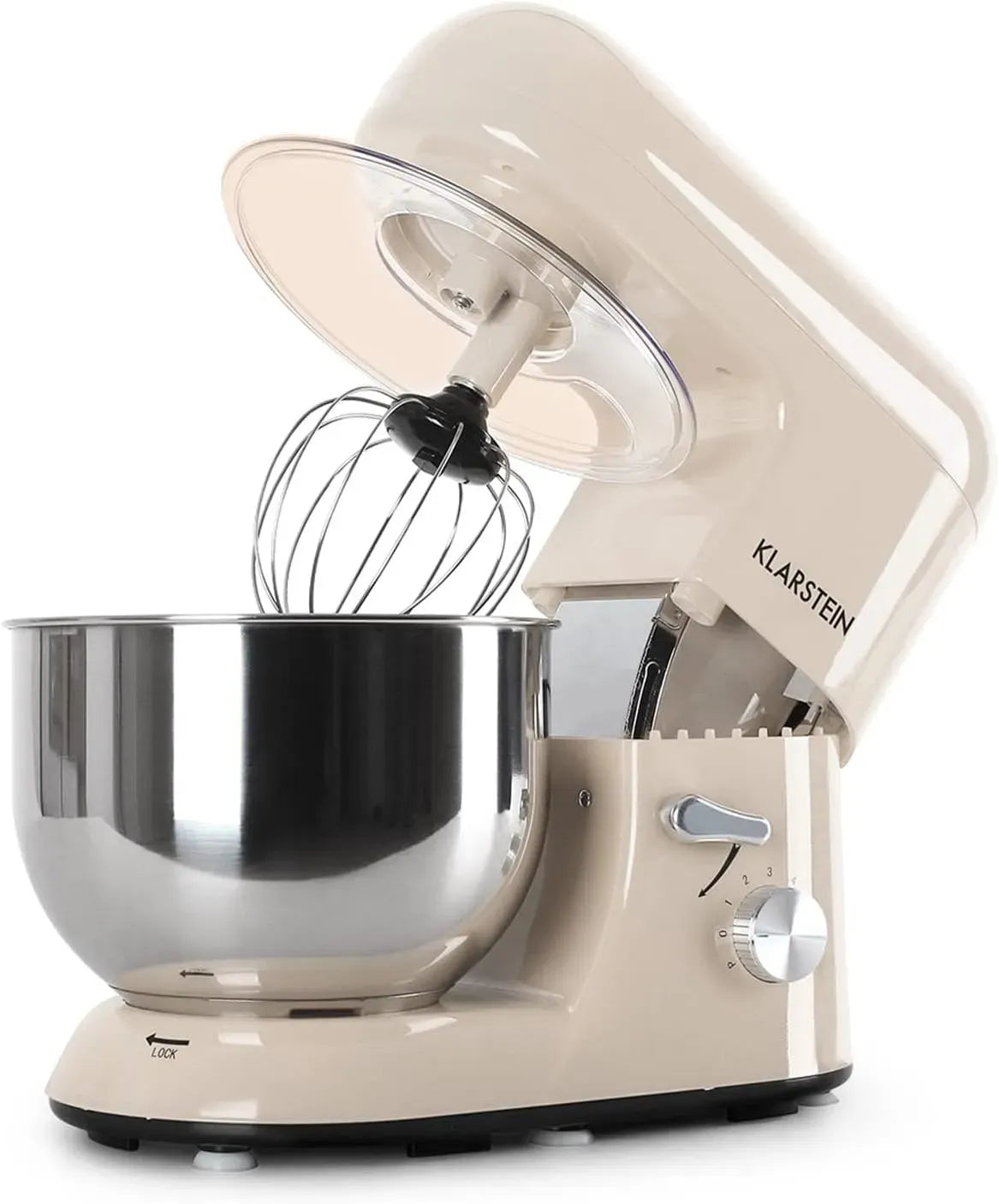 Klarstein Robot da cucina, 5,2 L, 1200 W, acciaio inox, 6 velocitá