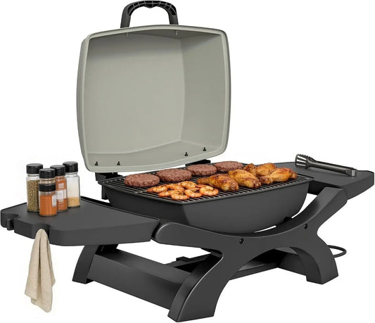 Barbecue, Griglia, Tavolo, 2300 W, nero, Outsunny Griglia Elettrica da Tavolo 2300W