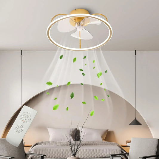 Ventilatore, 50cm, TINS, 3 velocità, decorazione del soggiorno, Smart 3 Light Color Change e 3 Velocità Della Ventola