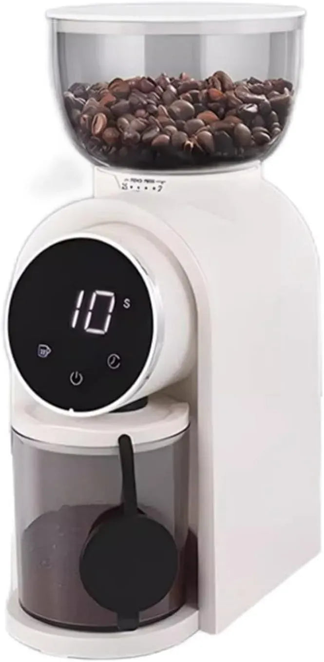 Macinacaffè Smart Touch Screen, Macinacaffè Elettrico a 25 velocità in Polvere Anti-Volante per Ufficio, Nucleo di macinazione in Acciaio Affilato