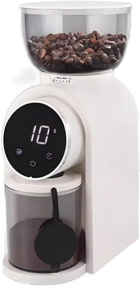 Macinacaffè Smart Touch Screen, Macinacaffè Elettrico a 25 velocità in Polvere Anti-Volante per Ufficio, Nucleo di macinazione in Acciaio Affilato