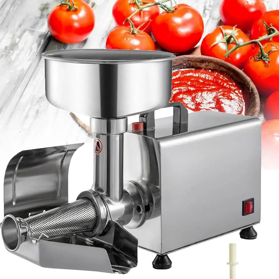 Macchina per Marmellata, Macchina per Passare, Pressa, Filtro, estrattore di succo e spremiagrumi, 370 W, 160 kg, professionale, acciaio inox