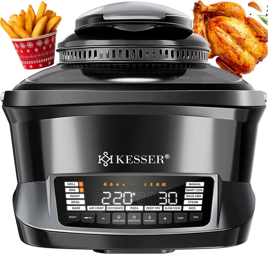 Friggitrice ad aria, 8 L, 16 programmi, vapore, cuocere a vapore