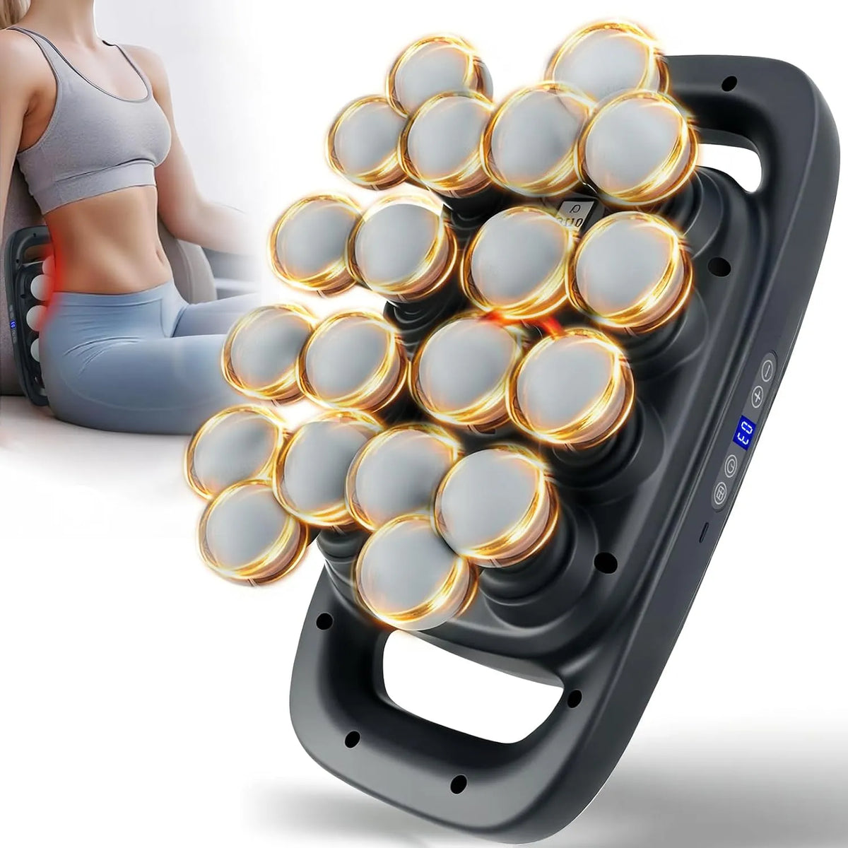 massaggiatore muscolare, portatile, USB, 30 livelli, per tessuti profondi da viaggio per atleti e anziani